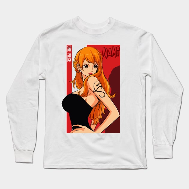 Nami One Piece Fashion Long Sleeve T-Shirt by KDungUniversal